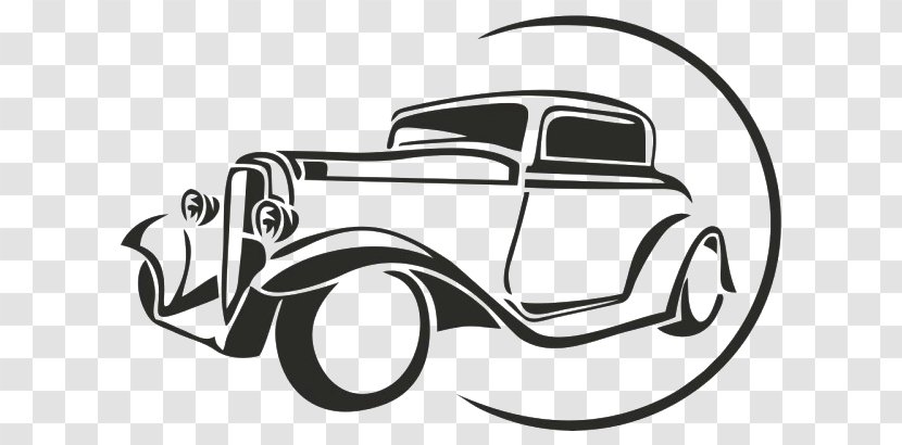 Classic Car Drawing - Logo Transparent PNG