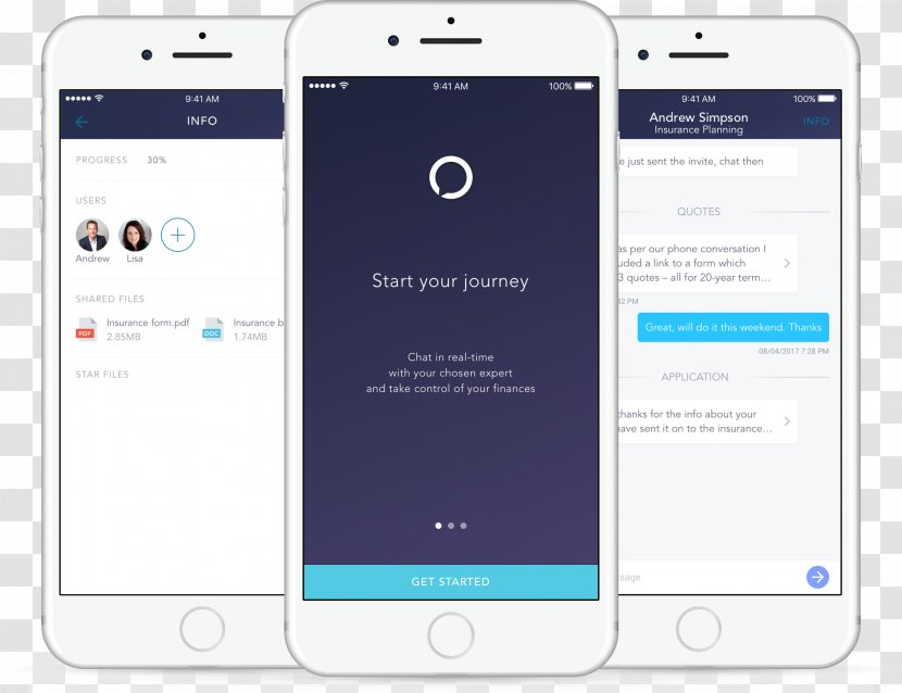 Smartphone Handheld Devices Financial Adviser Zoe - App Mockup Transparent PNG
