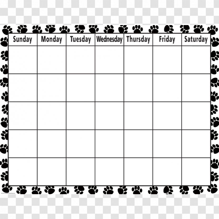 Calendar Time Black White Crazy Circles Blank Dinosaur Planet Image - Frame - Elementary Teacher Schedule Template Transparent PNG