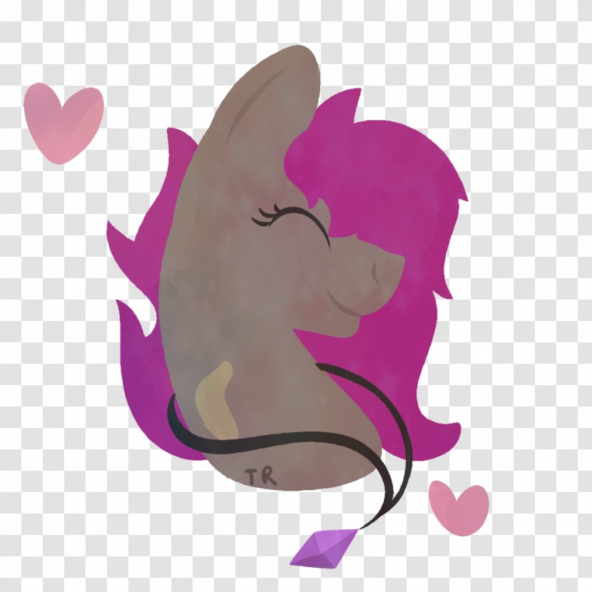Horse Nose Character Clip Art - Violet - Deer Head Transparent PNG