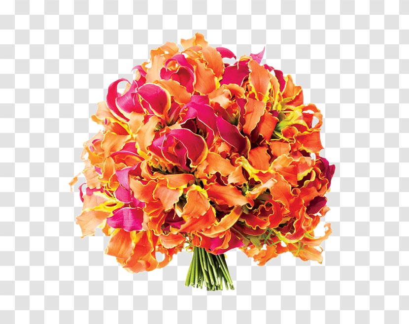 Flower Bouquet Wedding Gloriosa Bride - Petal - Holding Flowers Orange Transparent PNG