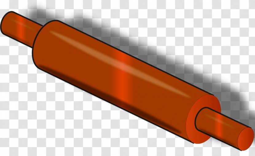 Pencil Cartoon - Rolling Pins - Shotgun Orange Transparent PNG