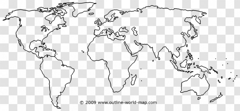 World Map Globe Blank - Silhouette Transparent PNG