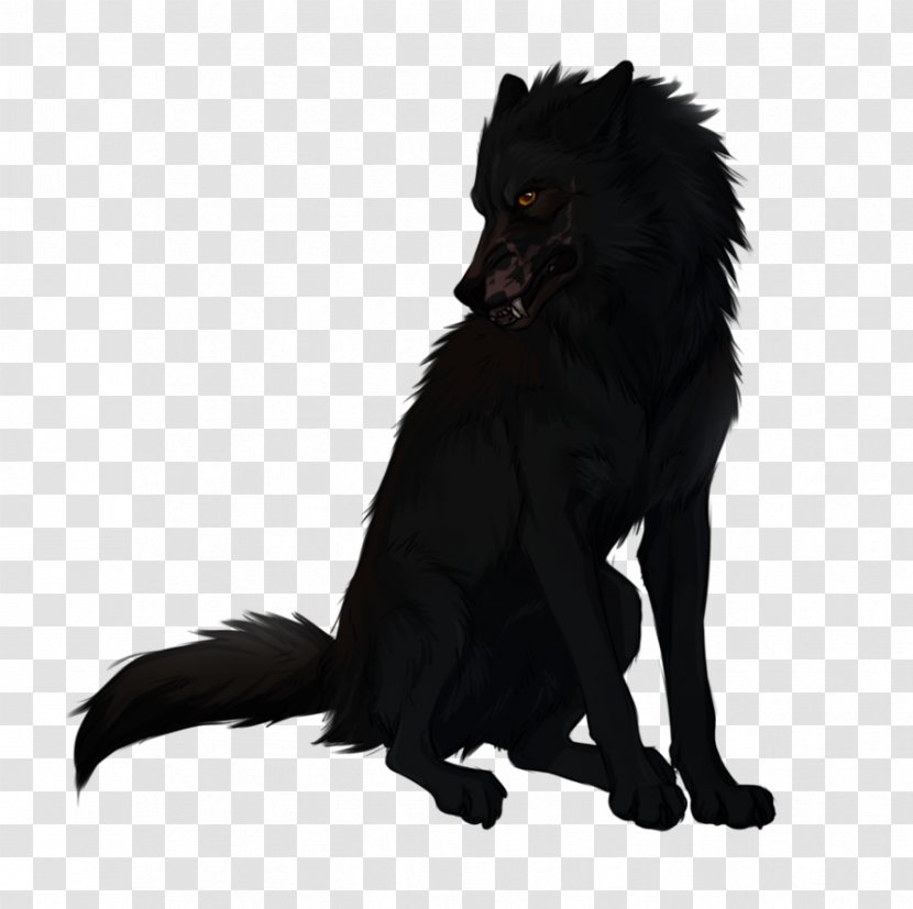 Drawing Dog Black Wolf Canidae - Wildlife Transparent PNG