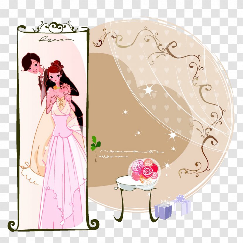 Marriage Poster - Picture Frame - Mirror Couple Transparent PNG