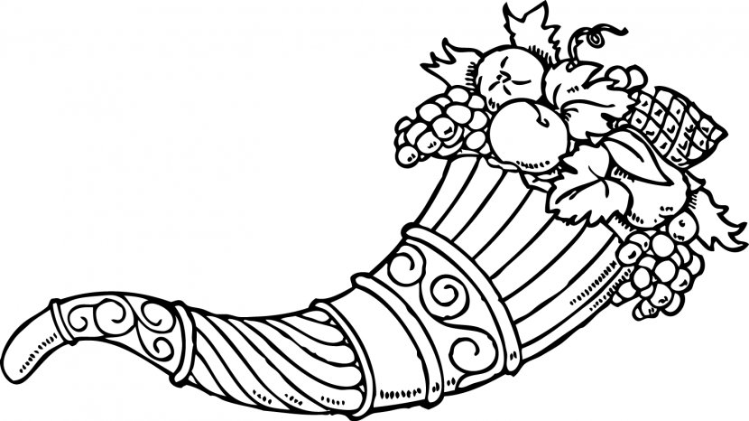 Cornucopia Coloring Book Thanksgiving Clip Art - Heart Transparent PNG