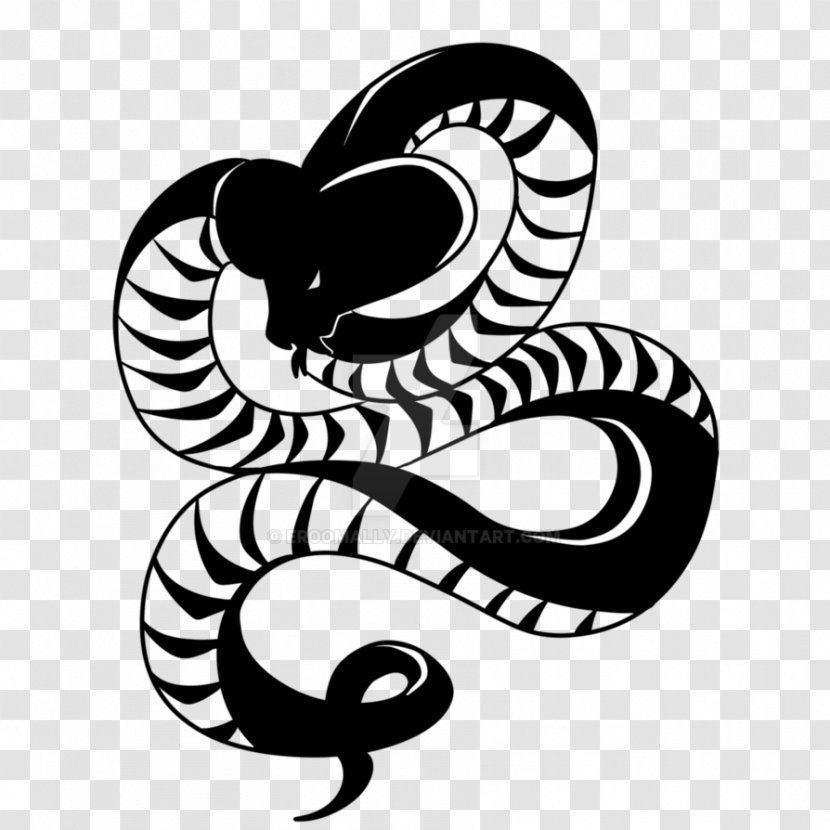 Tribal Wars 2 Serpent DeviantArt Snake - Black And White Transparent PNG