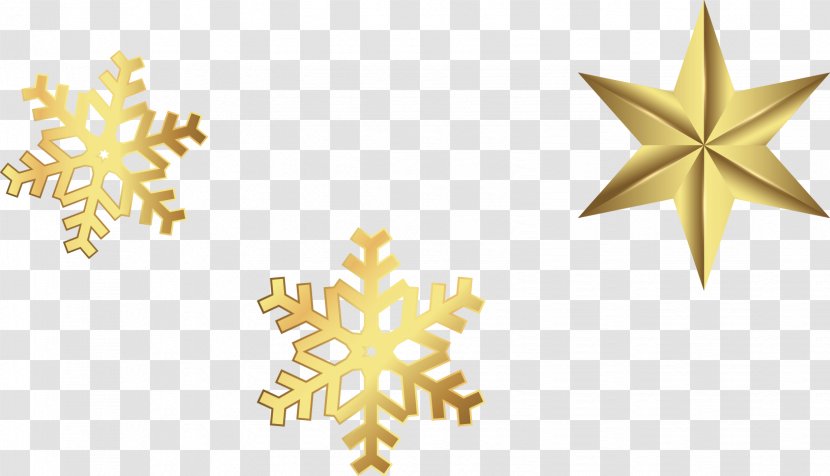 Snowflake Schema Computer File - Yellow - Golden Stars Transparent PNG