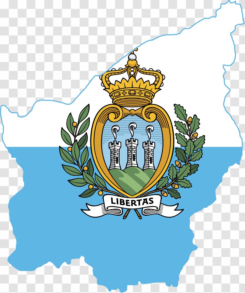 Flag Of San Marino Map - National - Crea Transparent PNG