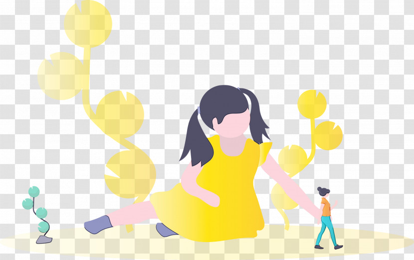 Cartoon Yellow Happy Smile Transparent PNG