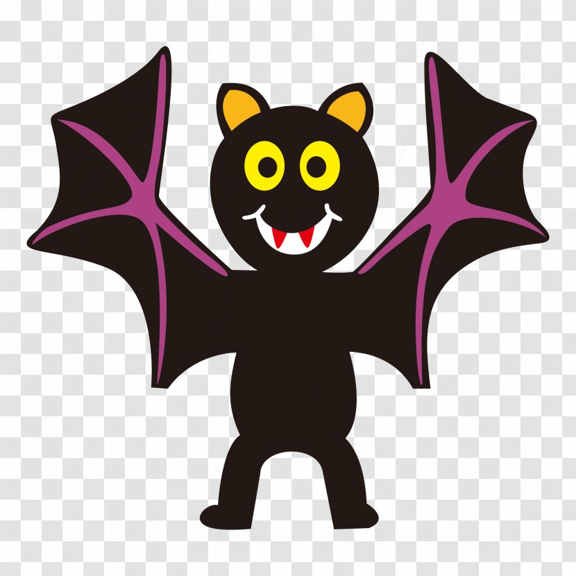 Wedding Invitation Halloween Party Icon - Cat - Cartoon Bat Transparent PNG