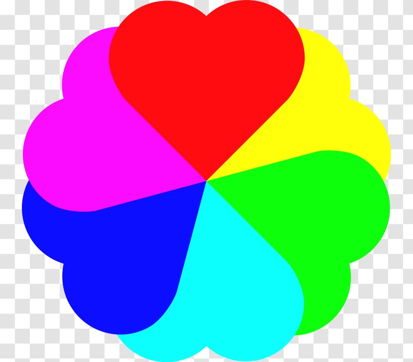 Rainbow Color Heart Clip Art - Area Transparent PNG
