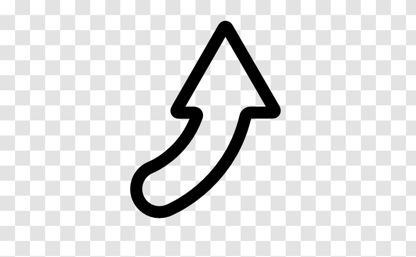 Arrow Symbol - Black And White - Rising Transparent PNG