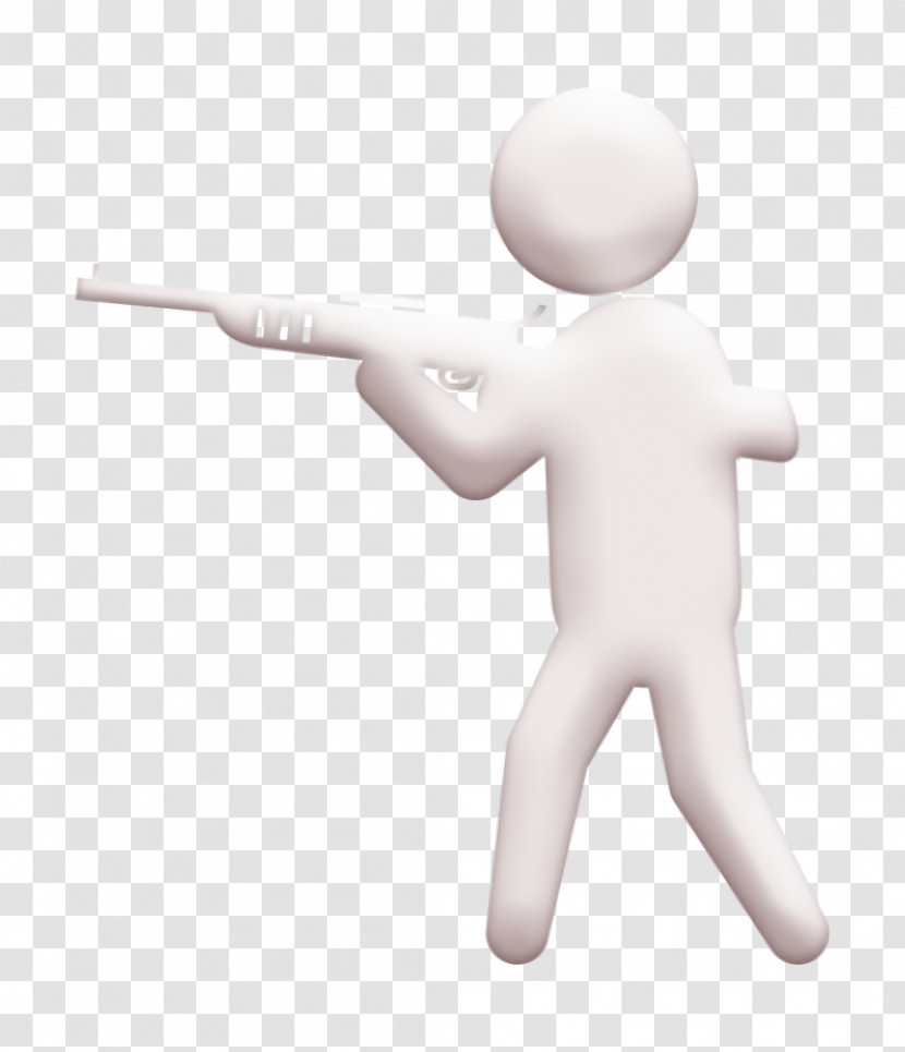 Criminal With Big Gun Silhouette Icon People Icon Gun Icon Transparent PNG