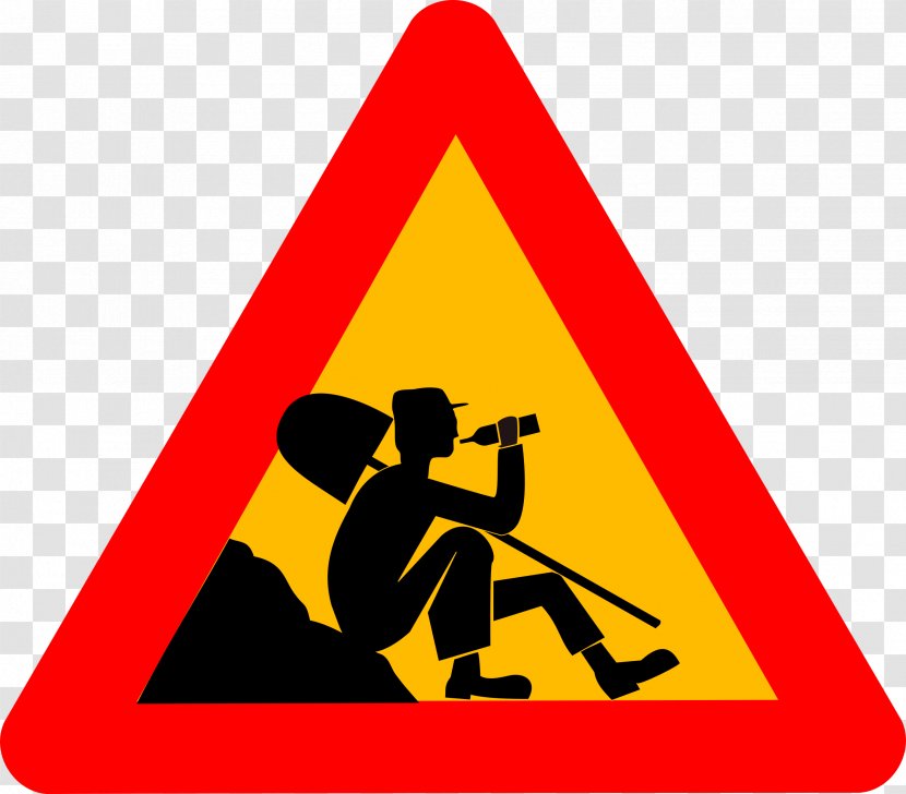 Men At Work Traffic Sign Warning Clip Art - WORK Transparent PNG