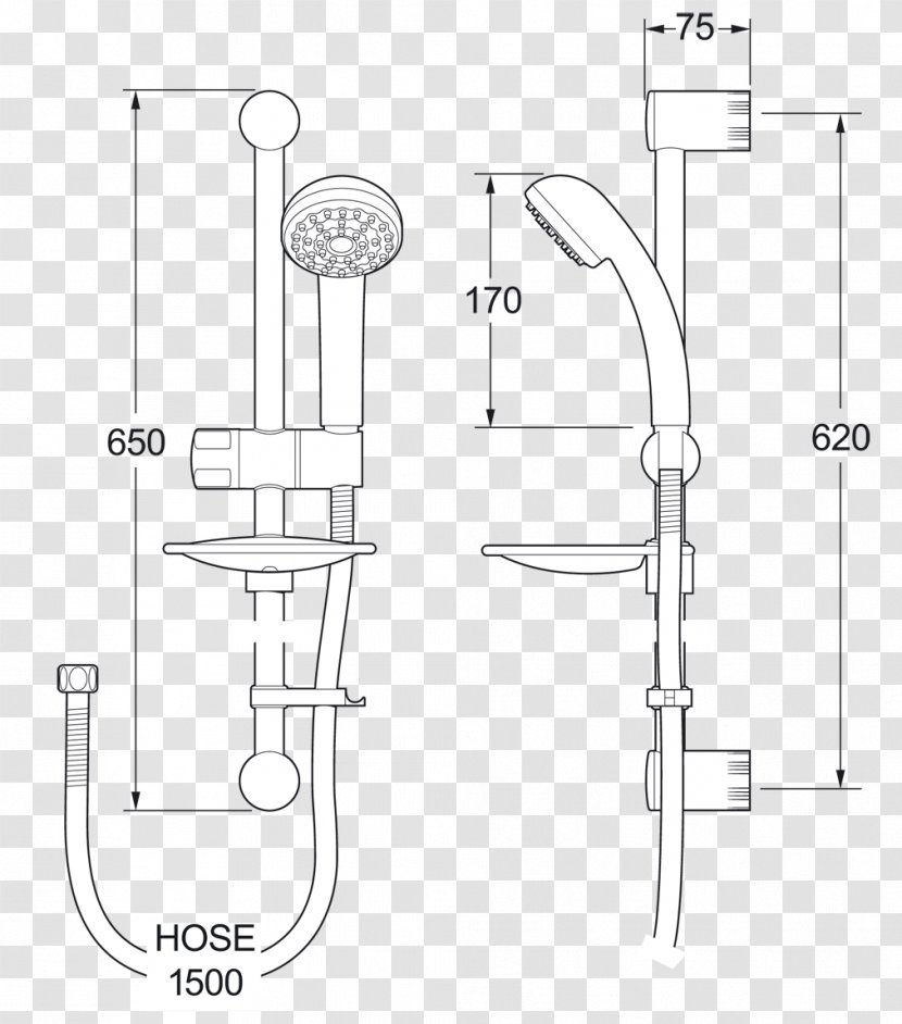 /m/02csf Plumbing Fixtures Drawing Shower - Chrome Plating - Fixture Transparent PNG