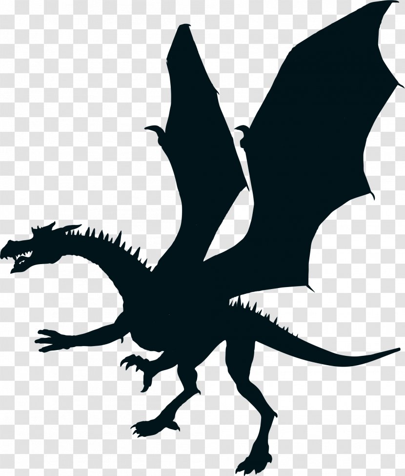 Dragon Silhouette Clip Art - Cliparts Transparent PNG