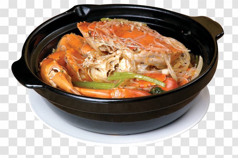 Korean Cuisine Crab Thai Chinese Seafood - Cellophane Noodles - Fans Pot Transparent PNG