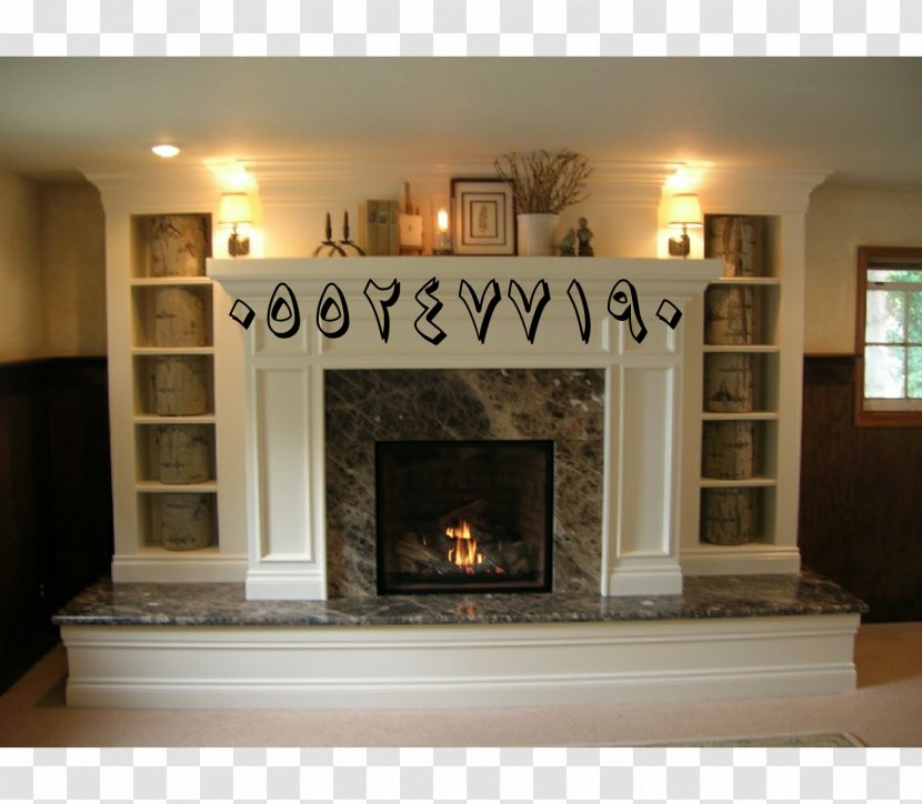 Fireplace Mantel Brick Renovation Hearth - Living Room Transparent PNG