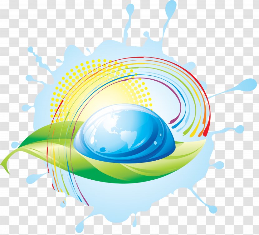 Earth Drop Poster Rainbow - Sphere Transparent PNG