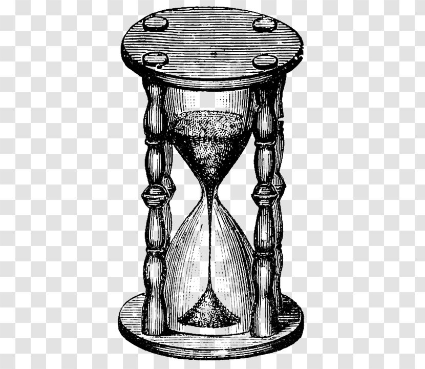 Hourglass Victorian Era Time Drawing - Clock Transparent PNG