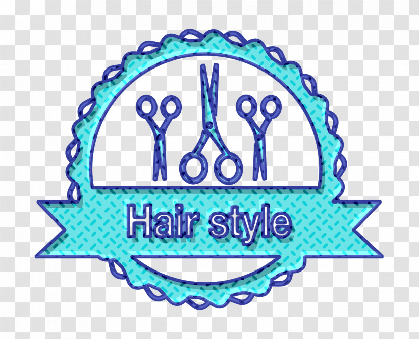 Hair Salon Badge With Scissors Icon Hair Salon Icon Banner Icon Transparent PNG