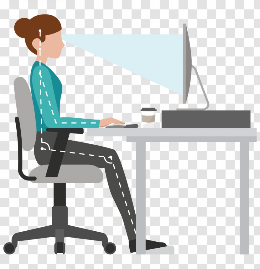 Office & Desk Chairs Human Factors And Ergonomics Sitting Workstation - Photography - Ergonomic Transparent PNG