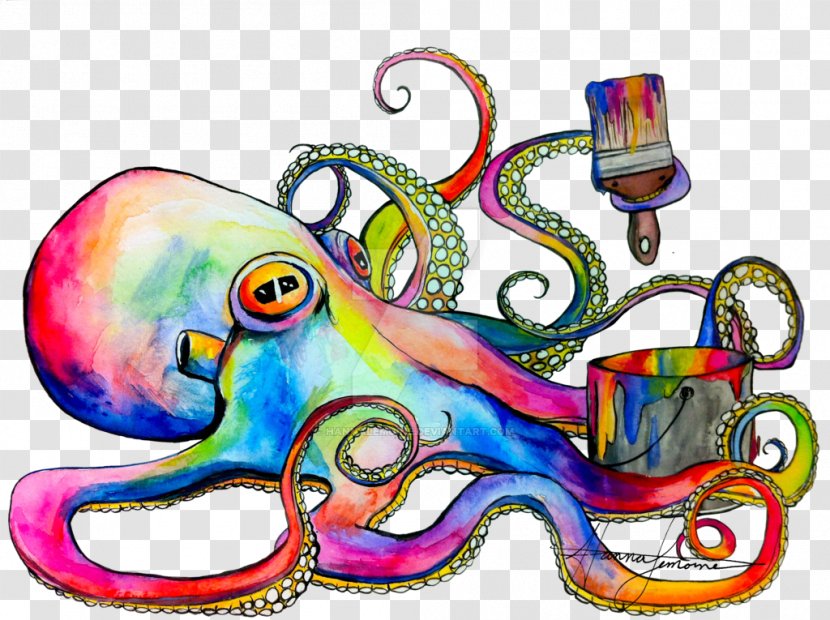 Octopus Art Cephalopod Clip - Artwork Transparent PNG