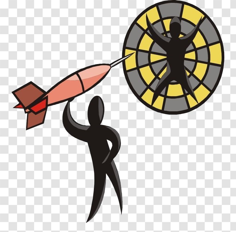 Darts Cartoon Clip Art - Yellow Transparent PNG