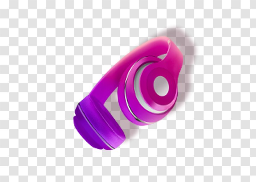Purple Headphones Headset Bluetooth - Pink - Decorative Pattern Transparent PNG