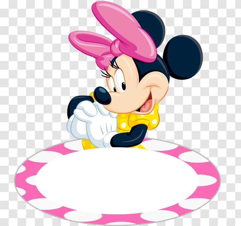 Minnie Mouse Mickey Donald Duck Pluto - Walt Disney - Name Plate Transparent PNG