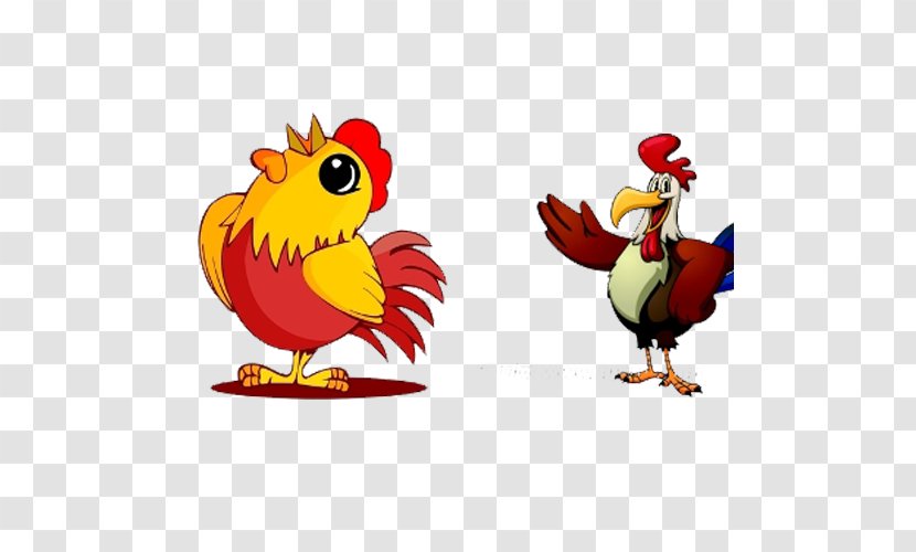 Chicken Cartoon Chinese New Year - Advertising - Creative Chickens Transparent PNG