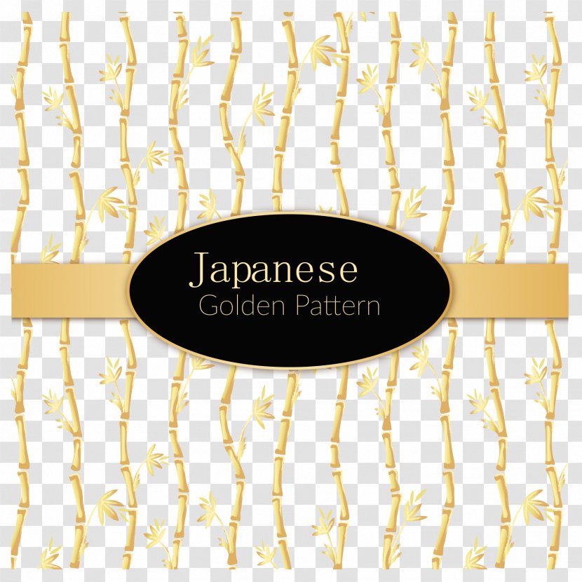 Gold Bamboo - Golden Abstract Vector Background Material Transparent PNG