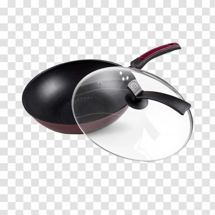 Wok Frying Pan Non-stick Surface Food Steamer Kitchen Stove Transparent PNG