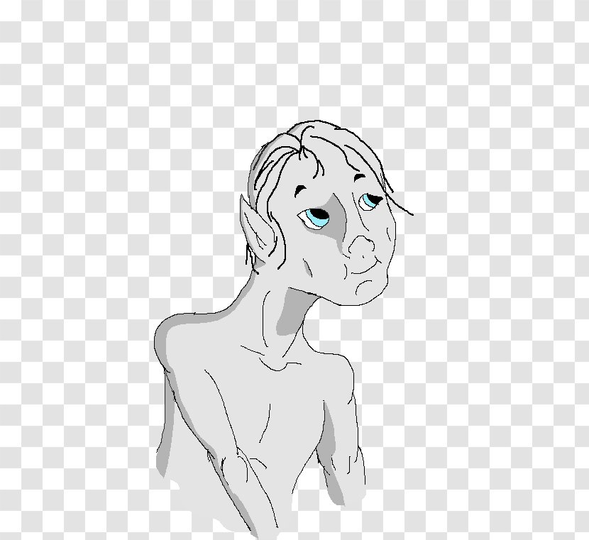 Line Art Finger Sketch - Silhouette - Gollum Transparent PNG