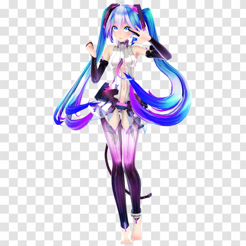 Hatsune Miku MikuMikuDance Vocaloid Art - Watercolor Transparent PNG