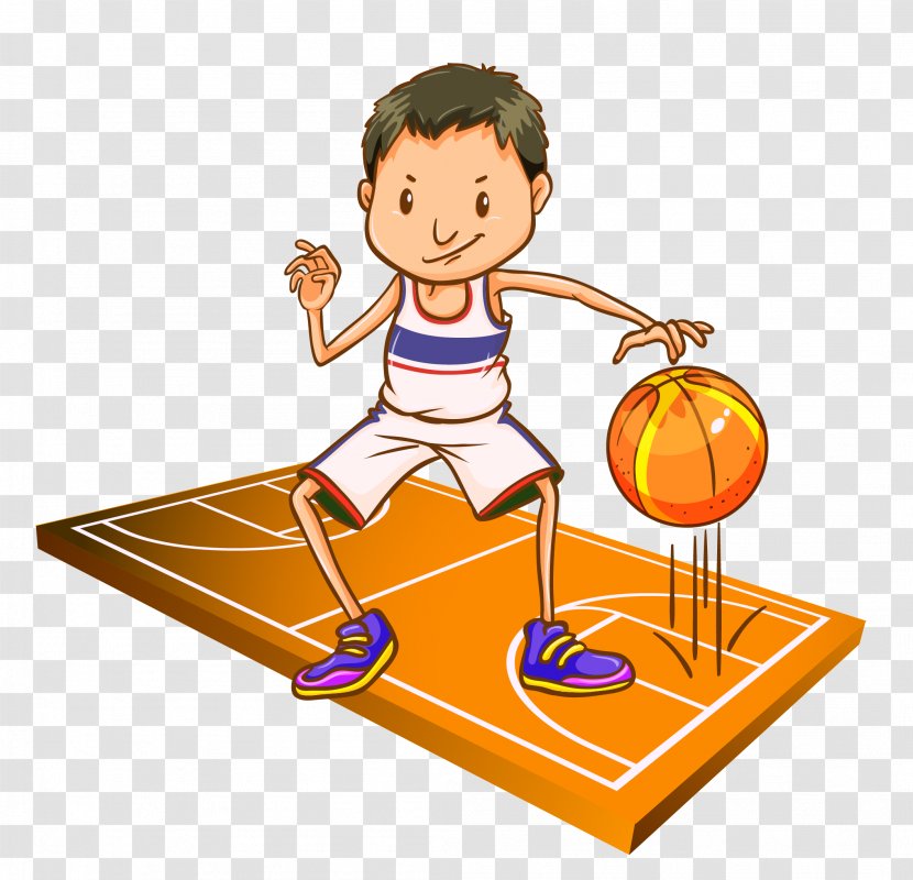 Basketball Royalty-free Clip Art - Joint - Vector Cartoon Hand Painted School Games Transparent PNG
