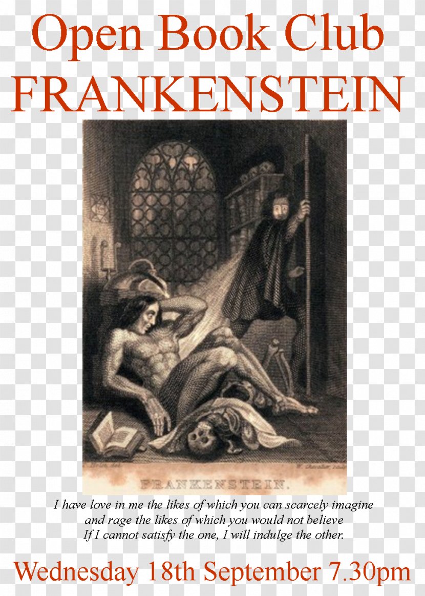 Frankenstein's Monster Victor Frankenstein Novel Book - Mary Shelley Transparent PNG