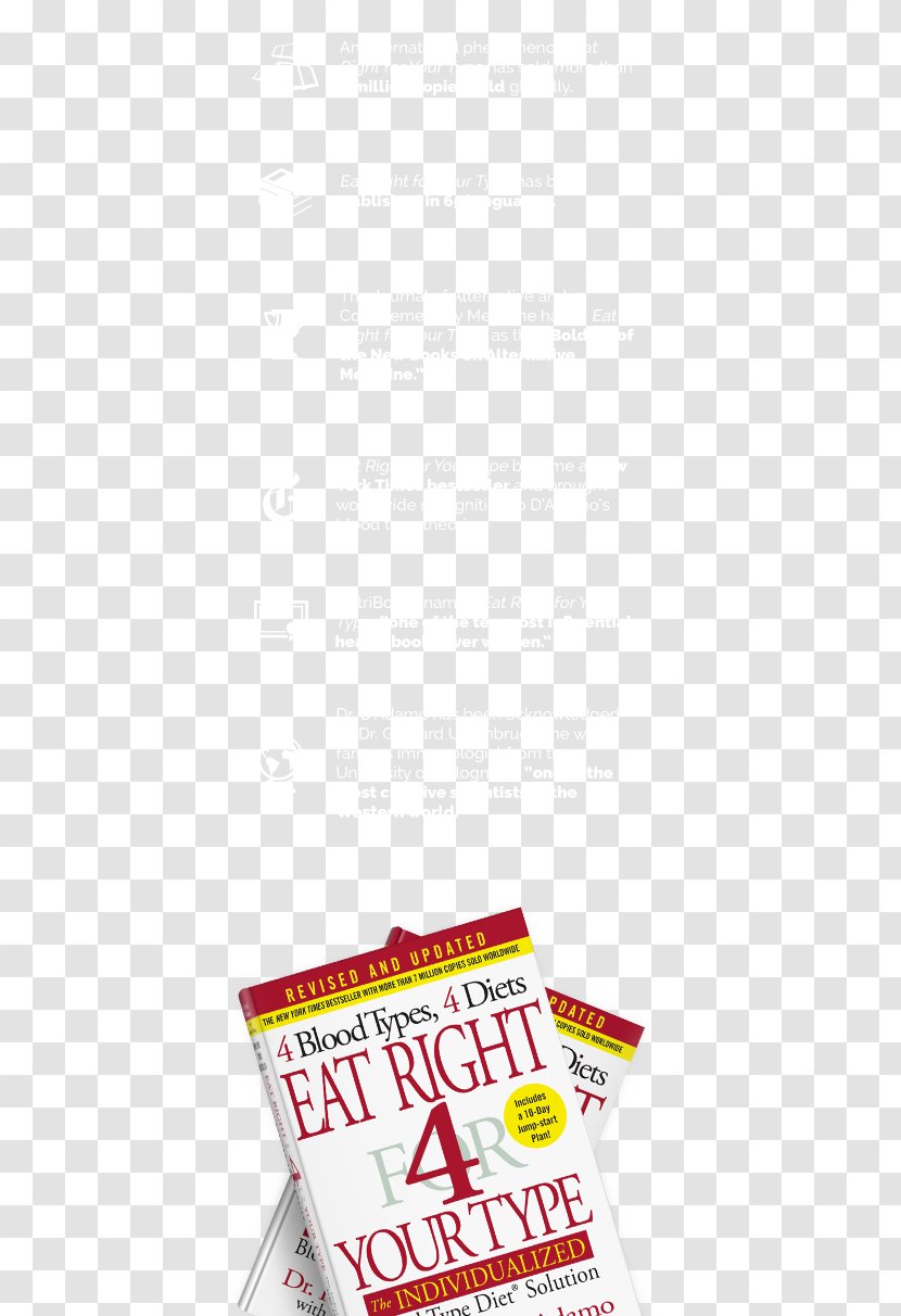 Eat Right 4 Your Type: The Individualized Diet Solution Blood Type Eating Book Transparent PNG