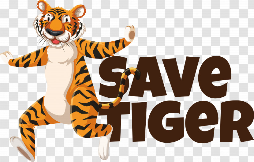 Tiger Cartoon Cat Logo Small Transparent PNG