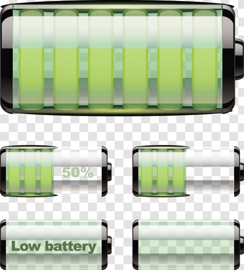 Light Green Cylinder - Vector Environmental Electric Battery Transparent PNG