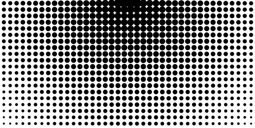 Halftone Black And White Continuous Tone Pattern - Cartoon - Circle Cliparts Transparent PNG