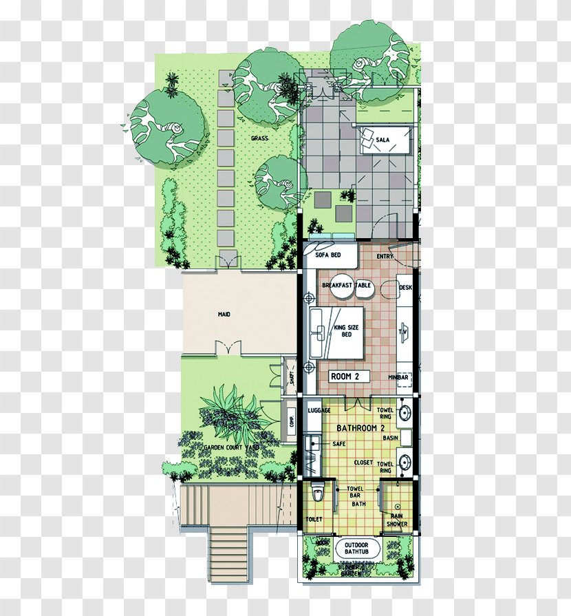 Floor Plan Melati Beach Resort & Spa Hotel - Land Lot - Luxury Villas Transparent PNG