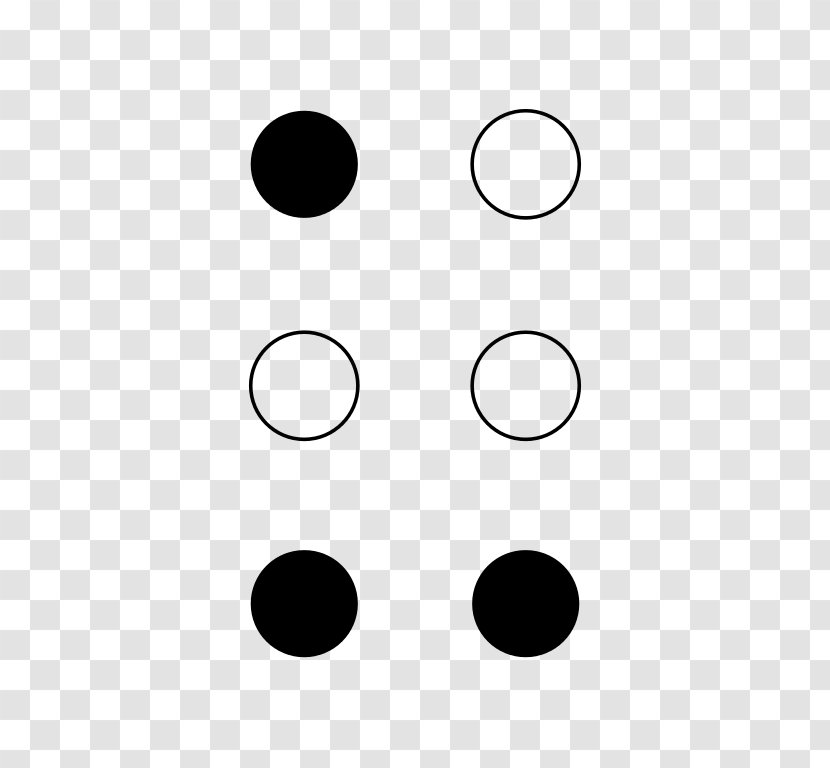 Braille U Letter Alphabet Symbol - Symmetry Transparent PNG