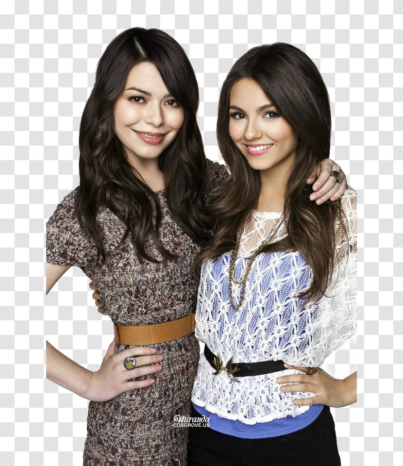 Miranda Cosgrove Victoria Justice IParty With Victorious Tori Vega ICarly - Watercolor - Silhouette Transparent PNG