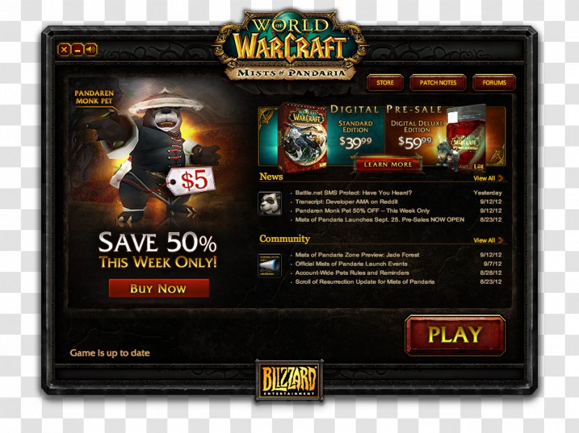 World Of Warcraft: Wrath The Lich King Mists Pandaria StarCraft II: Wings Liberty Blizzard Entertainment Wowpedia - Warcraft - Launcher Transparent PNG