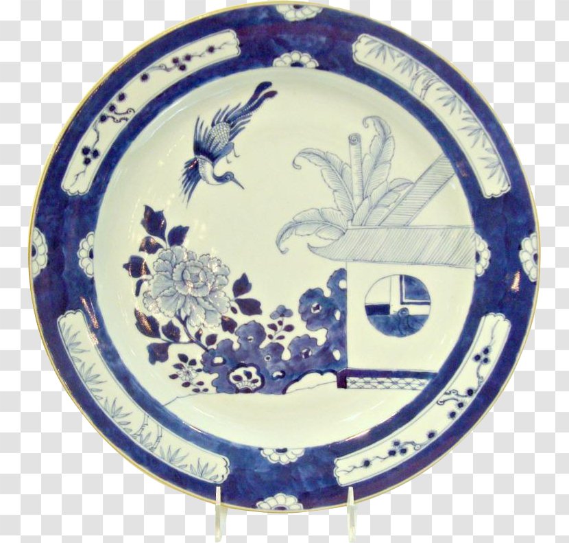 Plate Tableware Porcelain Blue And White Pottery Arita - Hand-painted Scenery Transparent PNG