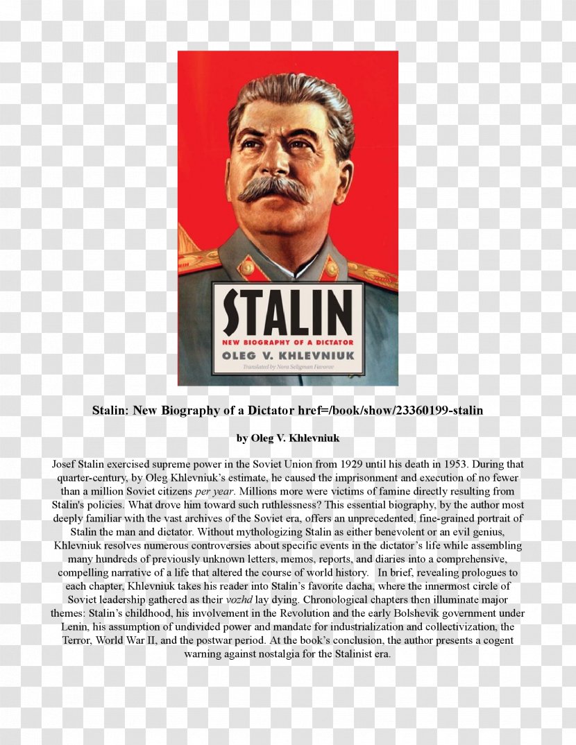 Joseph Stalin Stalin: New Biography Of A Dictator Paradoxes Power, 1878-1928 Soviet Union Russia - Advertising Transparent PNG