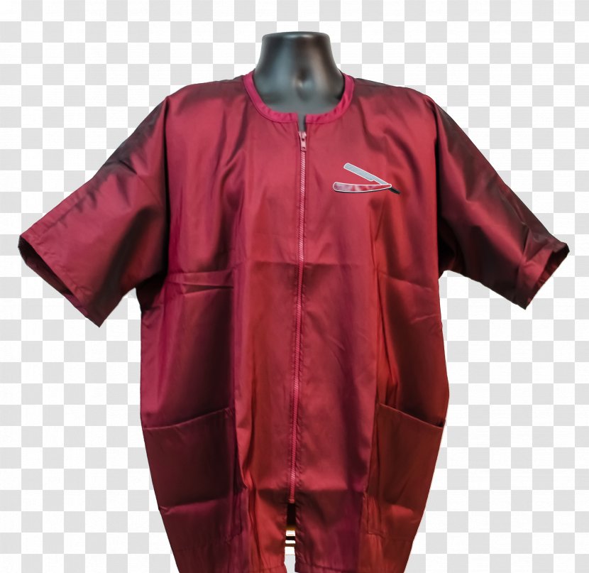 Robe Sleeve Jacket Maroon - Barber Razor Transparent PNG