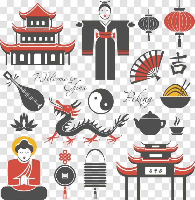 China Chinese Dragon Visual Design Elements And Principles - Flat - Japanese Decoration Transparent PNG